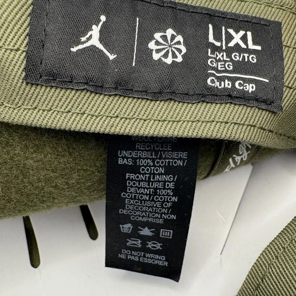 Jordan Flight Adult Unisex Olive Green Wool Blend LXL Baseball Cap New With Tags